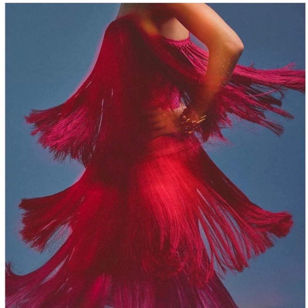 Anthropologie Let Me Be Tiered Pink Ombré
Fringe Dress Medium NWT - Picture 2 of 10